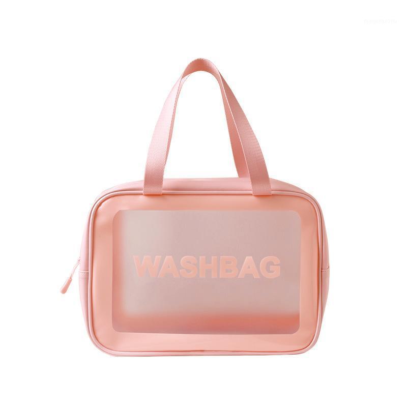 

New Women Cosmetic Bag Waterproof Translucent Fashion PVC Toilet Bag 2020 Wash Large Capacity Travel Cosmetic1, Single