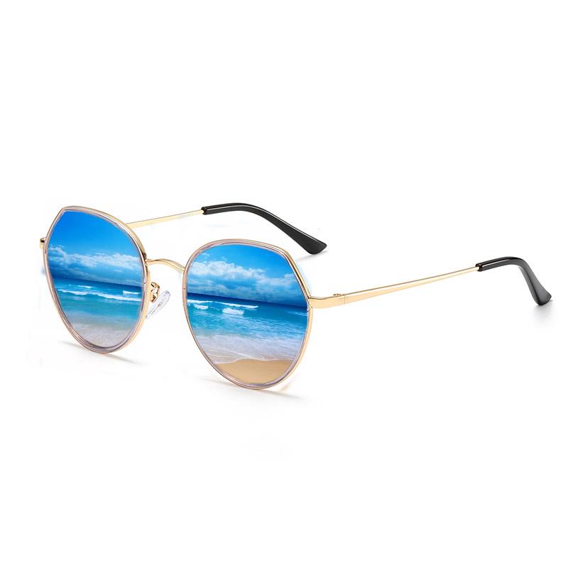 

Sunglasses 2021 Glasses Women's Polarized Temples Sun UV200 Oculos Anti Reflective Lentes De Sol Mujer Hexagon