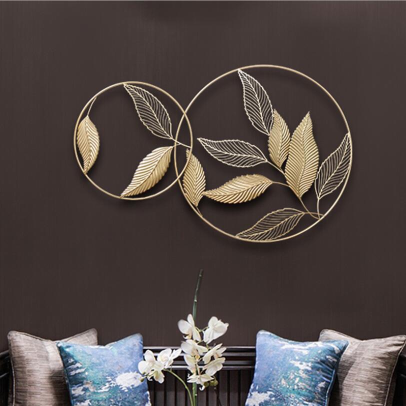 Living room porch wall decoration Hotel B & B household porch corridor wall hanging light luxury iron decoration wall hanging-image-592073034