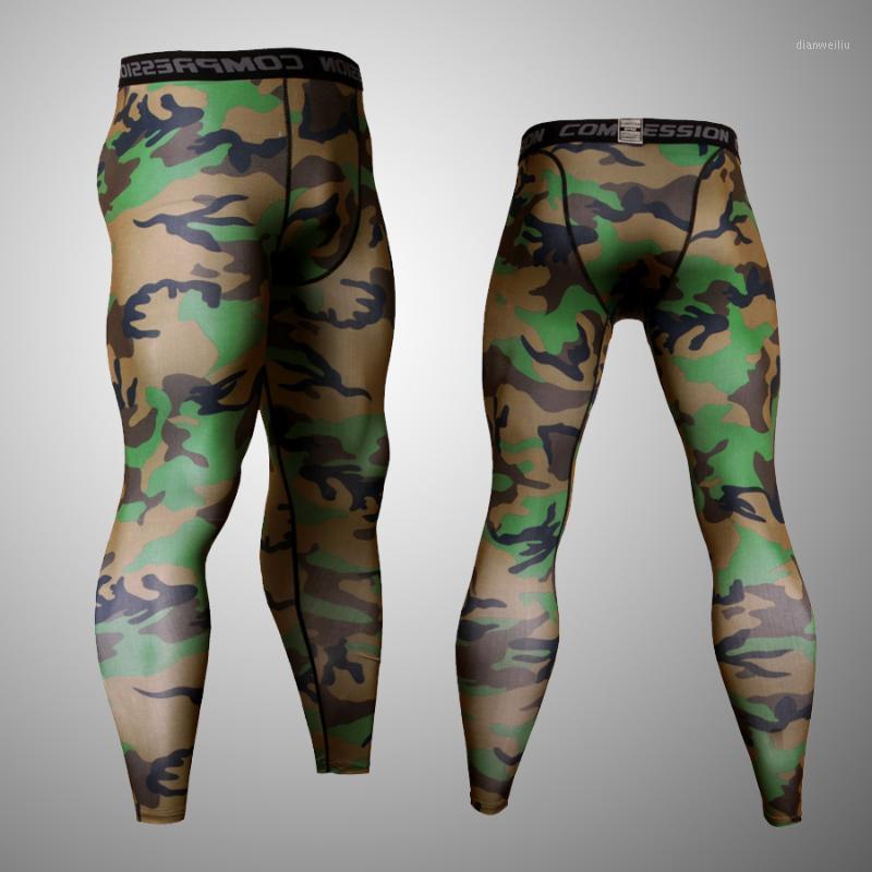 

New Winter Men' Warm Sports Pants Green Camouflage Running Tight Leggings Fitness Training Pants Sports Running Rashgard1, Green pants t-shirt
