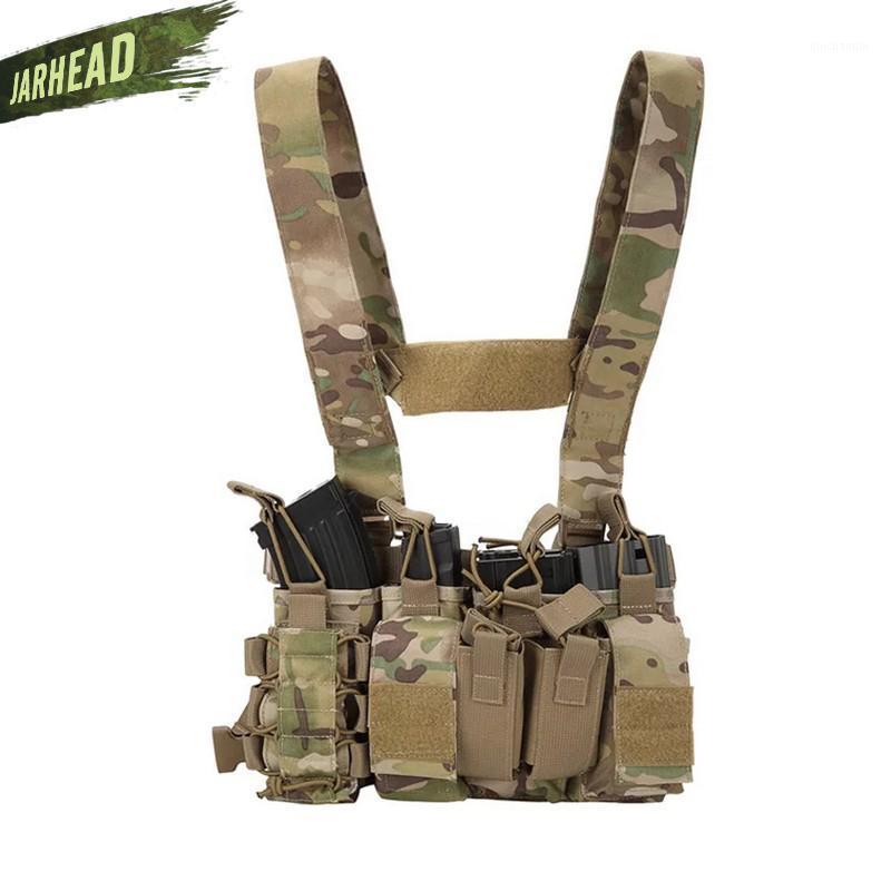

Army Tactical D3 Chest Rig Vest Carrier Armor Harness Rifle Pistol Magazine Pouch CRX Hunting Equipment Accessories 5.56 7.621, Black