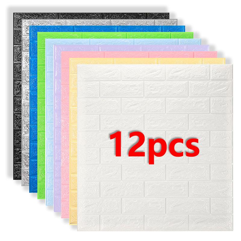 

3D Wall Stickers Imitation Brick Bedroom Decor Panel Self-adhesive Wallpaper for Living Room Kitchen TV Backdrop Home Decoration
