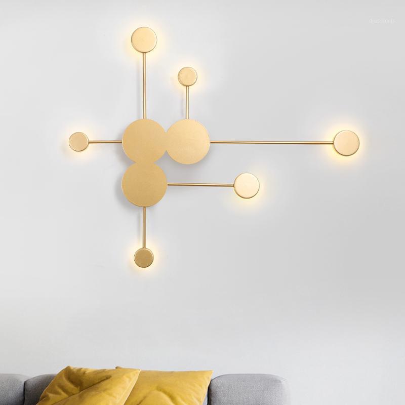 

Black/Gold/White LED Wall Lamp For Living Room Bedroom Bedside Nordic Decoration Designer Corridor Hotel Wall Lights1