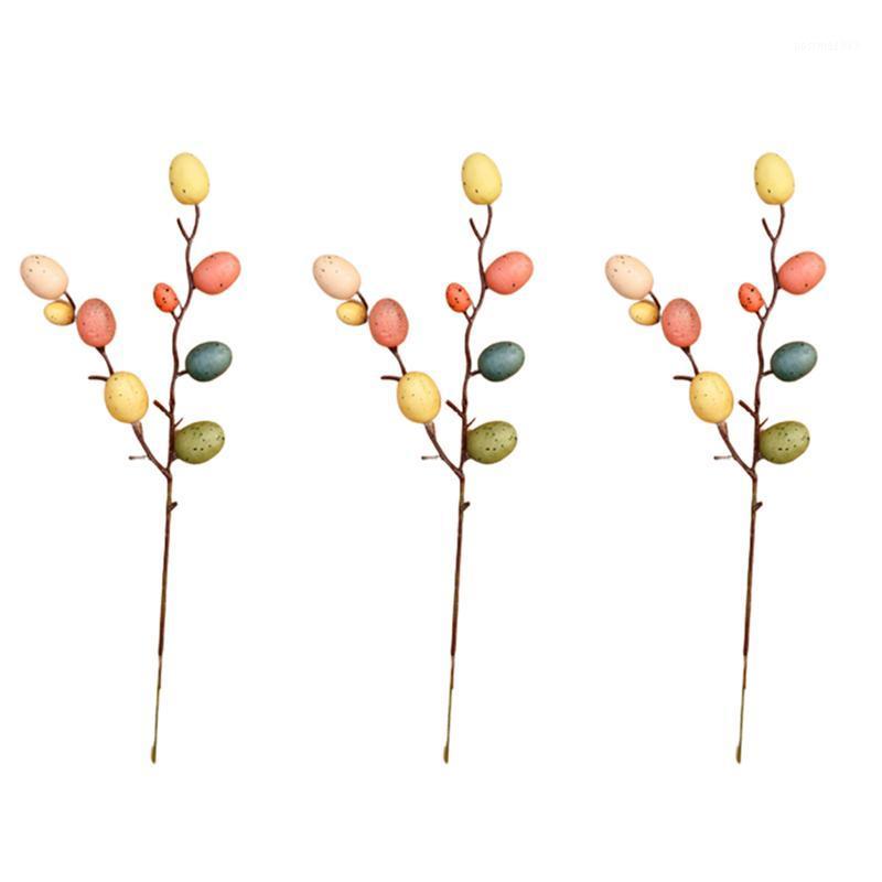

3/6 Branches Easter Egg Decorations Stylish Flower Arrangement Decor Easter Egg Tree Decor Branch Adornment for Home Living Room1, As pic