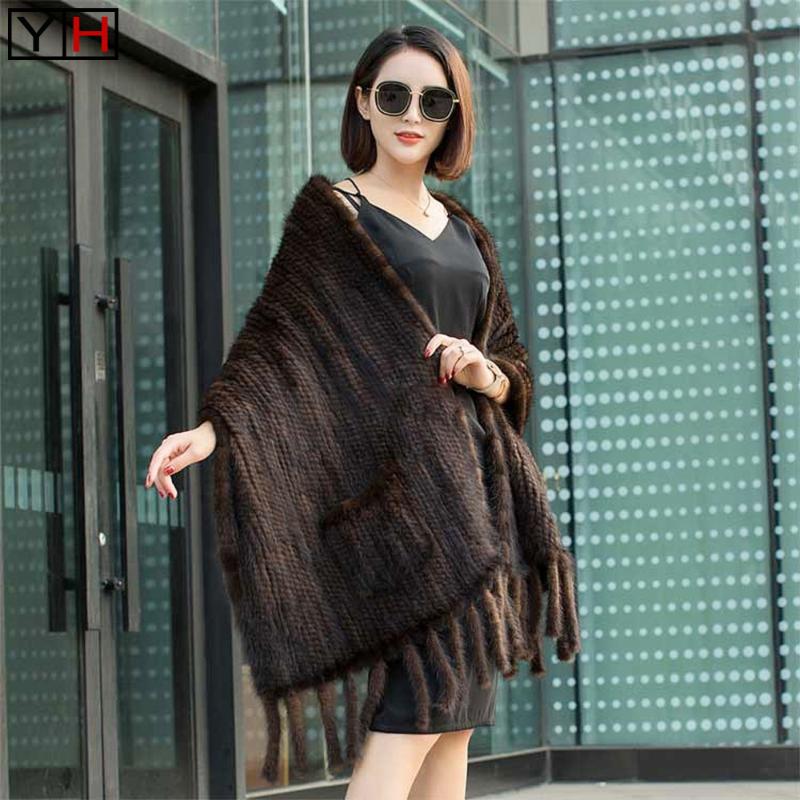 

Hot Sale Women Real Scarf Shawl Autumn Winter Warm Knitted Natural Shawl Scarf Lady Genuine Scarves