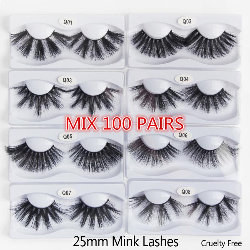 

Wholesale Eyelashes 10/20/30/50/100 Pairs 3D Mink 25mm Lashes in Bulk Dramatic False Eyelashes Extension Vendor Makeup 5D Lash
