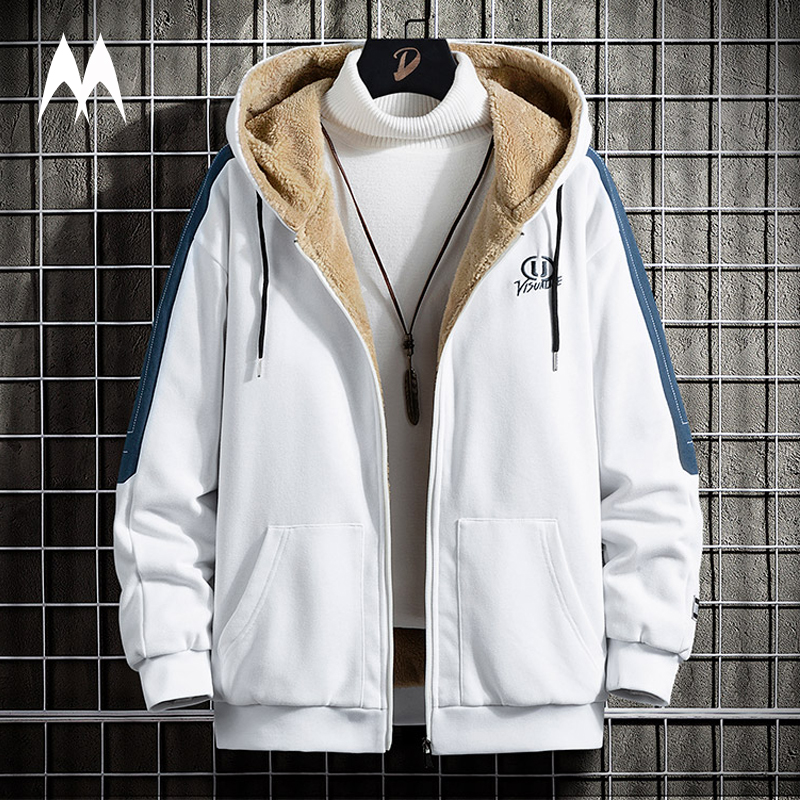

Winter Wool Jacket Men Streetwear 2020 Brand New Thick Warm Coats Men Hooded Zipper Bomber Jacket Male Letter Print Coat, Hh6872jhrblue