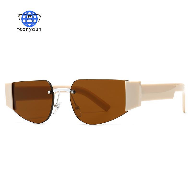 

TEENYOUN New Square Sunglasses for Women Men Brand Designer Rectangle Cat Eye Sun Glasses UV400 Oculos de so Eyewear 2021