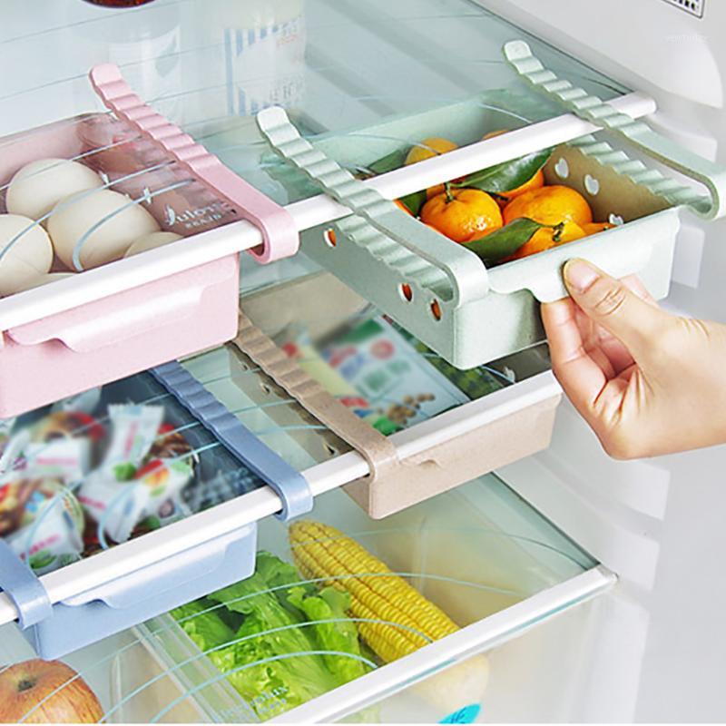 

Kitchen Refrigerator Storage Boxs Container Fresh Spacer Layer Storage Rack Freezer Pull-out Drawer Kitchen Boxes1