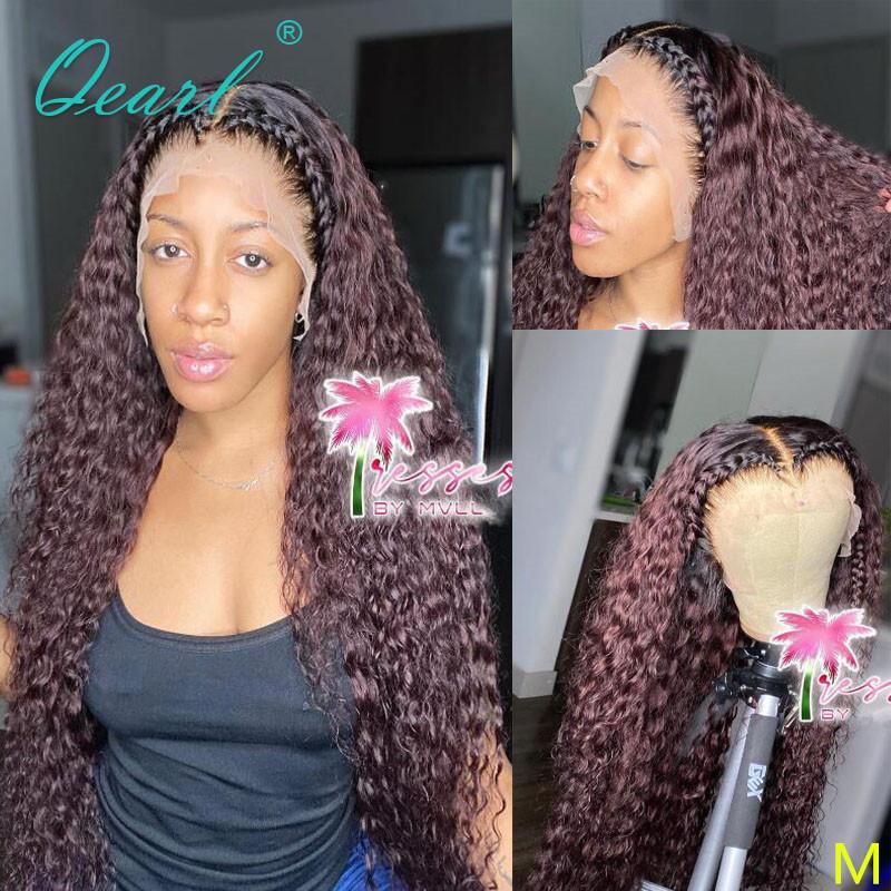 

Ombre Human Hair Lace Front Wig 13x4/13x6 Curly Wigs for Women Preplucked with Baby Hairs Brazilian Remy Hair 150% 180% Qearl, 13x4 lace front wig