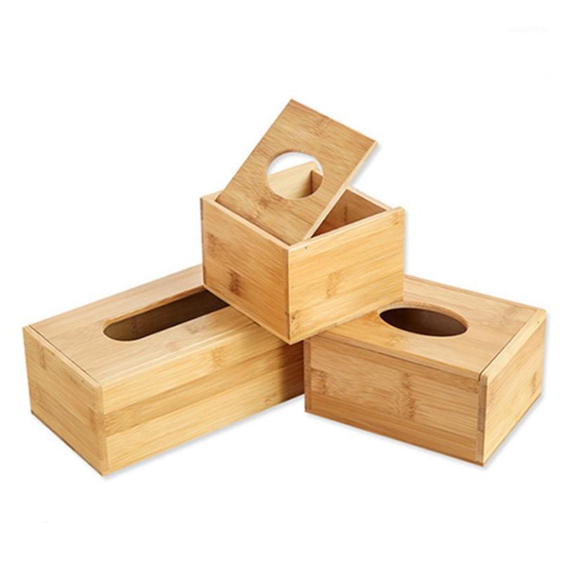 

Bamboo Tissue Box Holder Storage Paper Box Tissue Cover Car Wood Napkins Holder Case Organizer Home Decoration1
