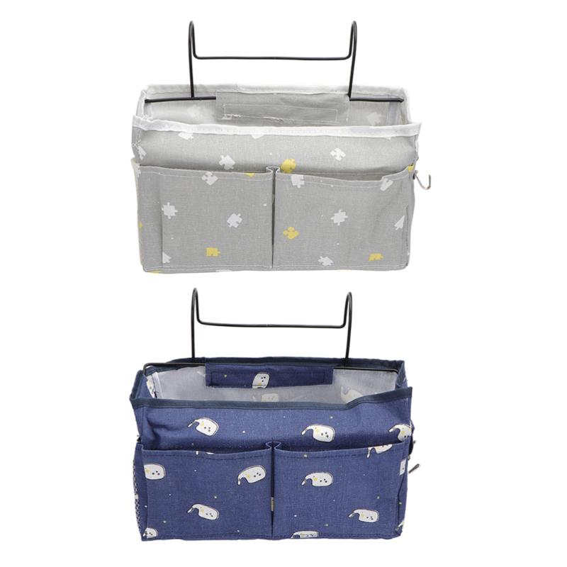 

2Pcs Practical Household Bedside Hanging Storage Pouch Wall Door Storage Bag