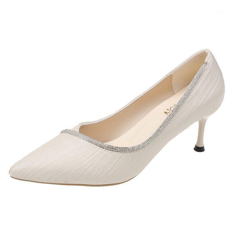 

Spring Autumn Summer New Fashion Thin Heels Pointed Toe Shallow Women Pumps Plus Size 34-40 Ladies Casual Shoes Zapatos Mujer1, Beige
