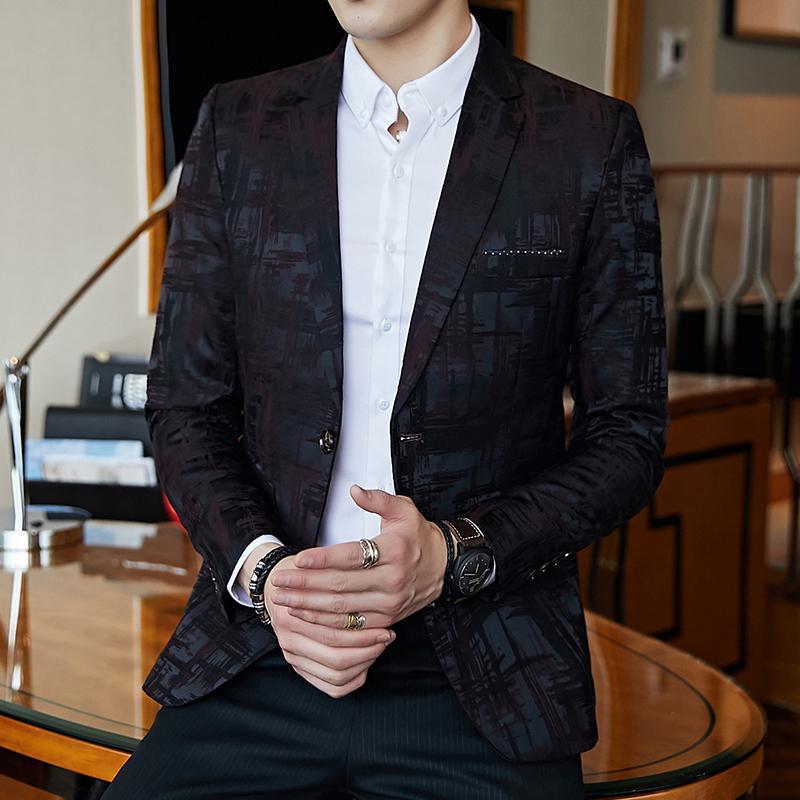 

New Arrival 2020 Dark Blue Large Size Blazers Mens Retro Oversized Jackets Business Casual Clothes Big Size Office Wear Black