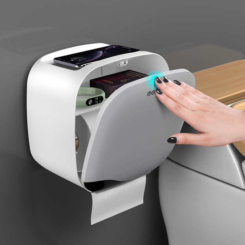 

Wall Mounted Toilet Paper Holder Waterproof Tray Roll Tube for Toilet Paper Storage Box Tray Tissue Box Shelf Bathroom Product C1016