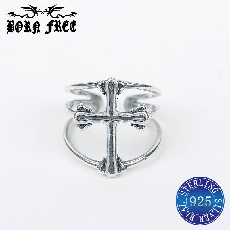 

argent 925 women rings finger ring anillos plata 925 para mujer ringen dames bague femme cross ring fine jewelry aneis feminino