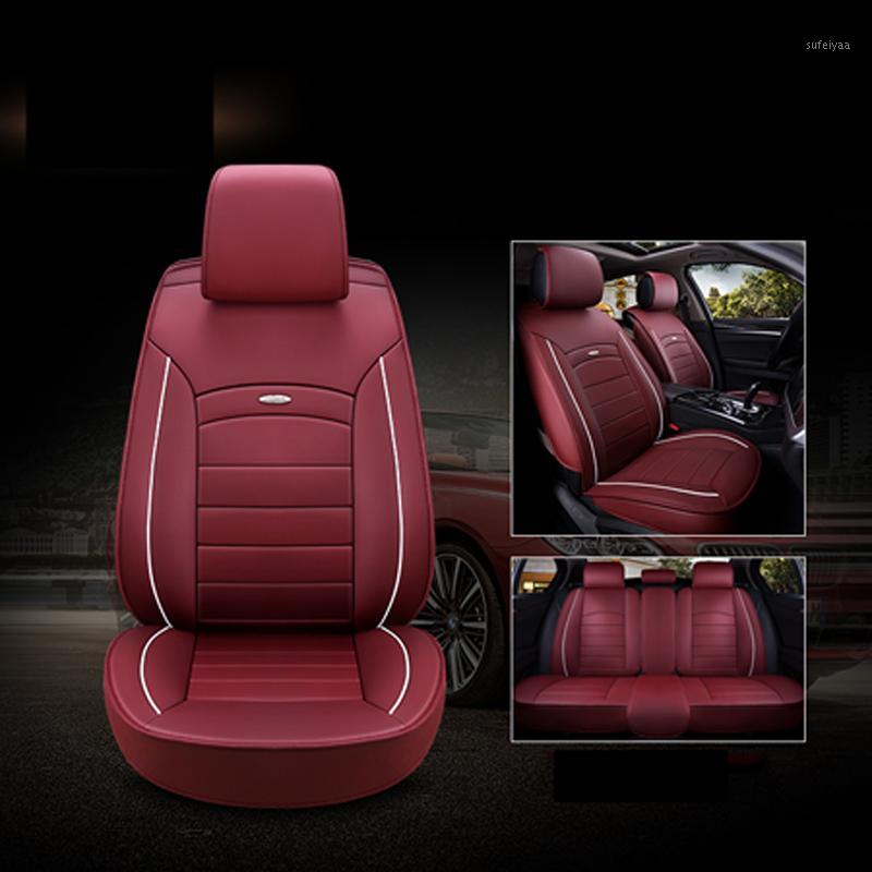 

High quality Pu leather Universal Car Seat covers for a3 a4 b6 b8 a6 a5 q7 beige red black waterproof soft car styling1