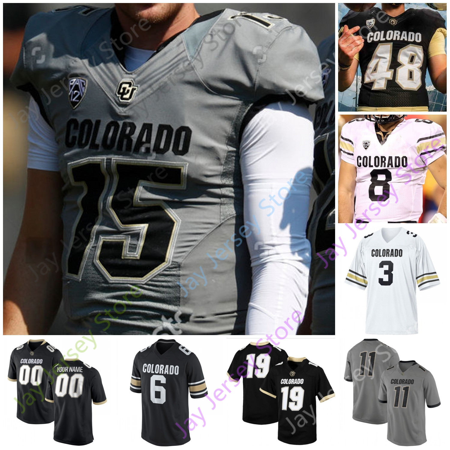 

Colorado Buffaloes Football Jersey NCAA College Laviska Shenault Jr. Phillip Lindsay Broussard Brendon Lewis Ashaad Clayton La'Vontae Shenault Lemonious-Craig, Black i
