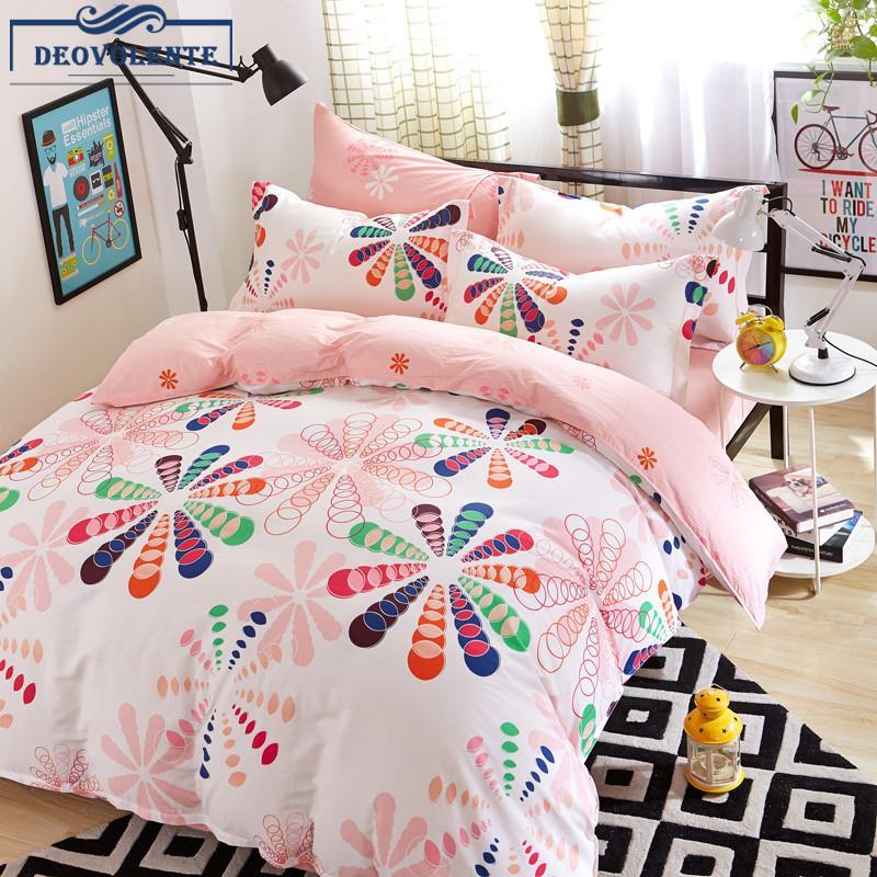 

1PCS Duvet Cover 100% Cotton Quilt Pink Princess Geometrical Nordic Style Quilt Minimalism Polyester Reactive Duvet Cover1, White