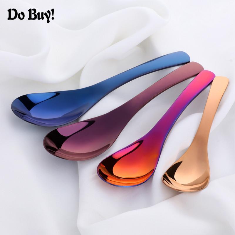 

3 Pcs/Set Dessret Spoon Stainless Steel Cake Spoons Thicken Handle Dessert Coffee Scoop Rose Gold Dessert Snack Dinnerware1