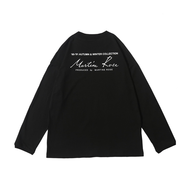 Martin Rose Turtleneck Women Men Basic Printed Long Sleeve T shirts tees Hiphop Streetwear Men Casual Cotton T shirt 201117
