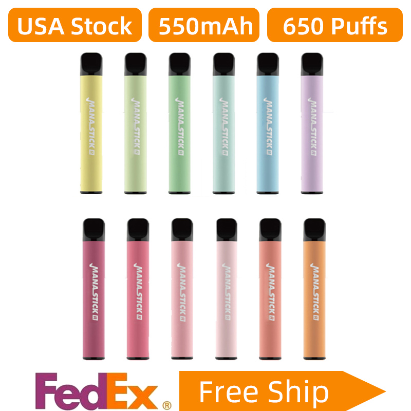 

US Warehouse Lostvape Mana Stick R disposable vape Pod cigarettes 550mAh 3ml 100% prefilled Pen
