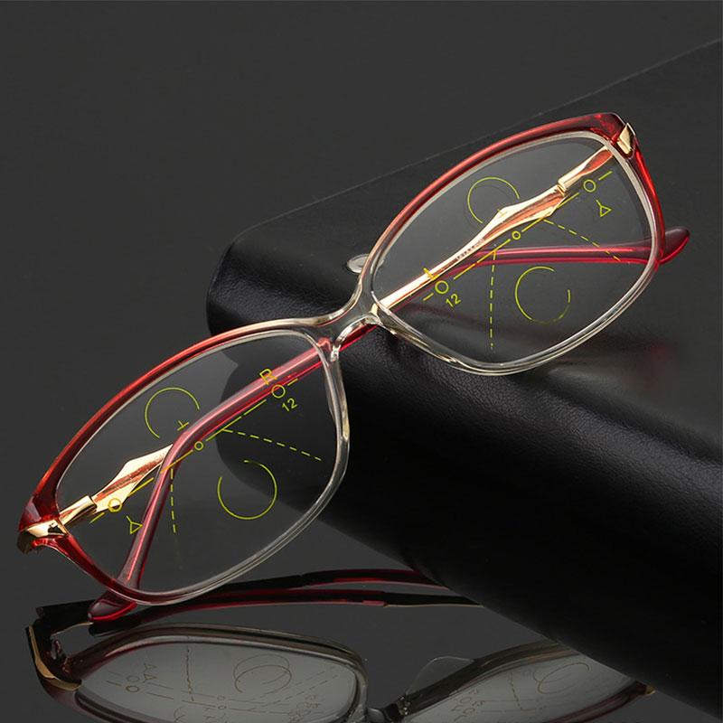 

Multifocal Progressive Reading Glasses Women Men See Near Far Eyewear Male Female TR90 Frame Diopter Presbyopic Eyeglasses