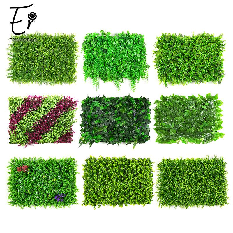 

Erxiaobao 40*60 CM High Quality Polyester Artificial Plants Leaf Fake Grass Simulation Lawn Indoor Fence Flower Wall Decoration, 11