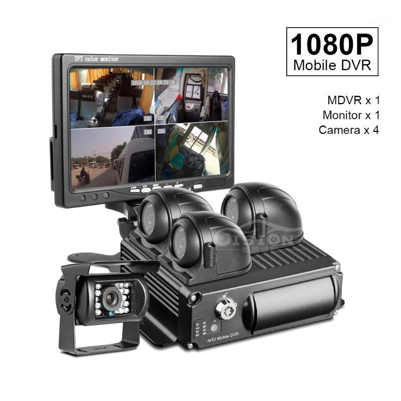 

1080P Waterproof Night Vision AHD Car Dvr 4 Camera+4CH SD Truck Bus Taxi Video Recorder Mdvr+7Inch Car Monitor For Security1