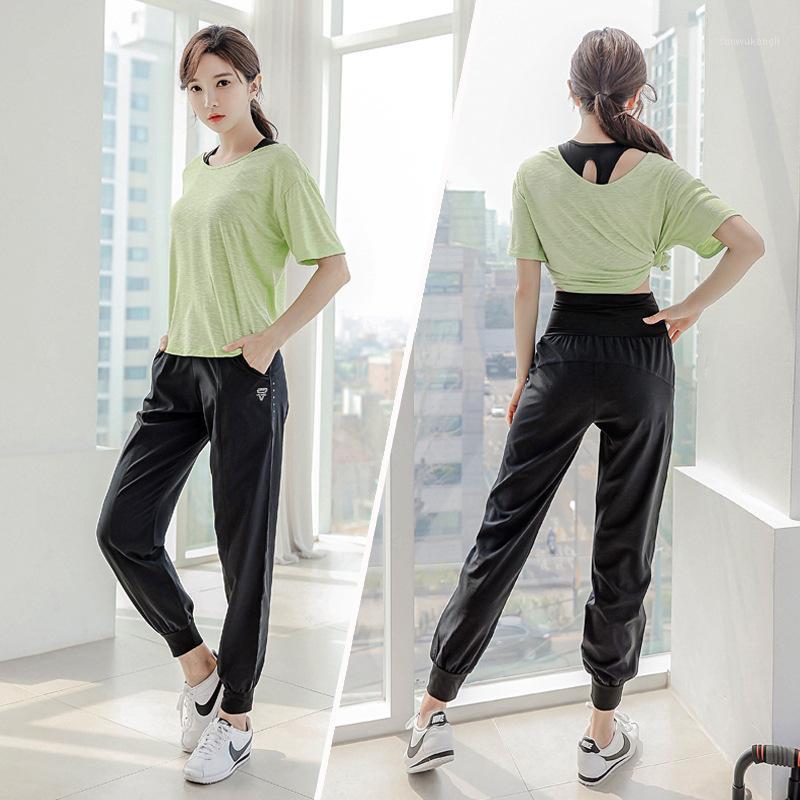 

3pcs Summer Women Sportswear Tracksuit Quickly Dry Sweatshirt+bra+pant Running Jogger Fitness Gym Workout Yoga Set Sport Suit1, Green