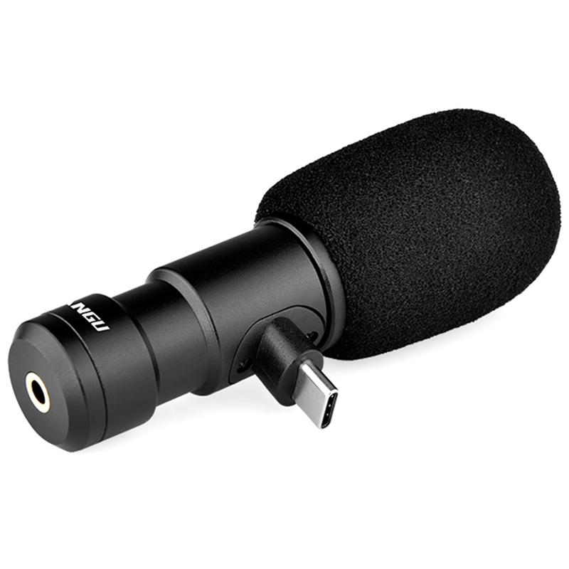 

NEW-YELANGU MIC06-C Camera Microphone External Stereo Interview Microphone for Reporter Mobile Phone Camera Video