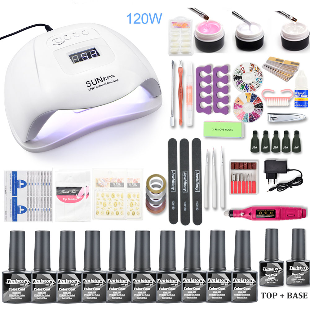 

Manicure Set Nail Kit With Manicure Machine Gel Nail Polish Set For UV Led Lamp Dryer Art Tools Kit Extension Gel
