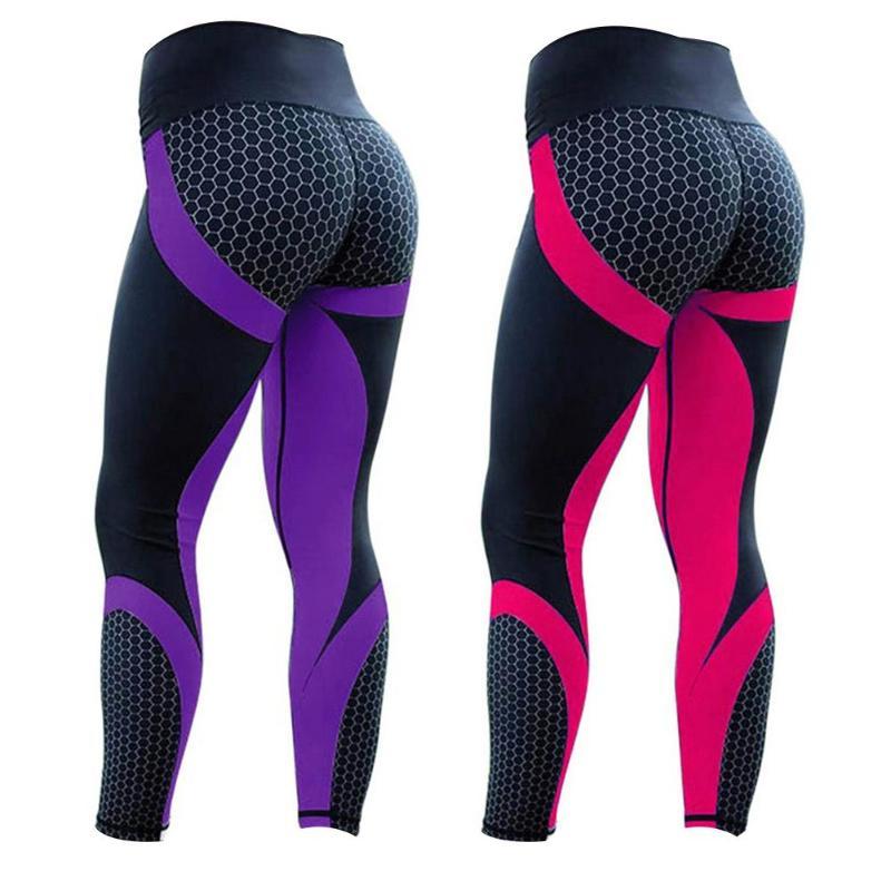 

Women Fitness Leggings Running Yoga High Waist Sport Elastic Slim Pants, Purple
