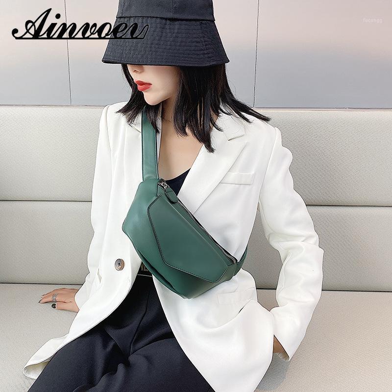 

Ainvoev Casual Women Fanny Pack Belt Purses Female Solid Color Waist Bags For Women Leather Shoulder Bag Travel Small Bag1, Black