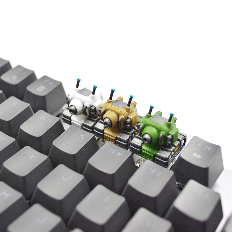 

Resin Tank Design White Yellow Green Keycaps For Cherry Mx Switch Mechanical Gaming Keyboard Decoration Keycaps Replacement