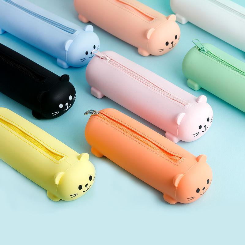 

Pencil Cases Liquid Silicone Case 8 Colors Large Capacity Pen Kawaii Creative For Office School Supplies Pencilcase