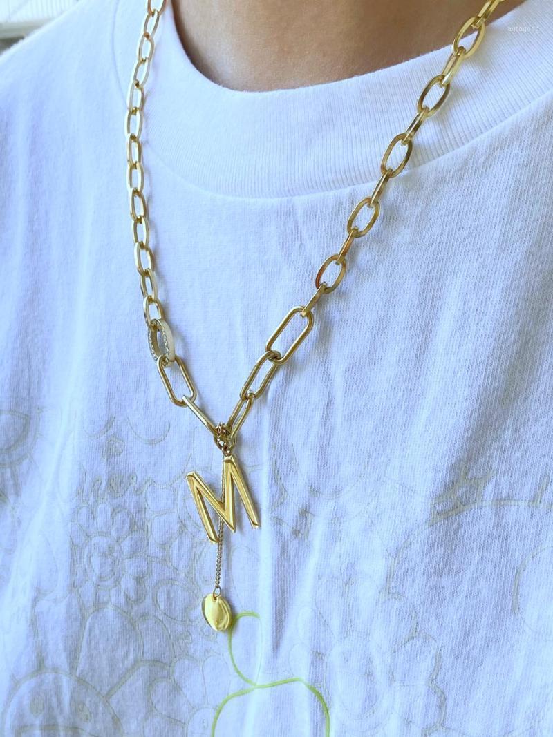 

Chains M Fashion Goddess Luxury Women Necklace Gold Color Luxe Jewelry Stainless Steel1