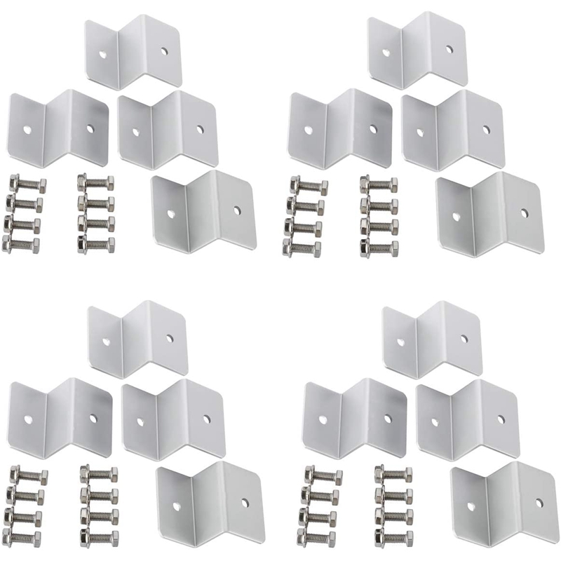 

4 Sets Solar Panel Z Brackets Mount Mounting Set RV Boat Off Grid Roof (16 Units