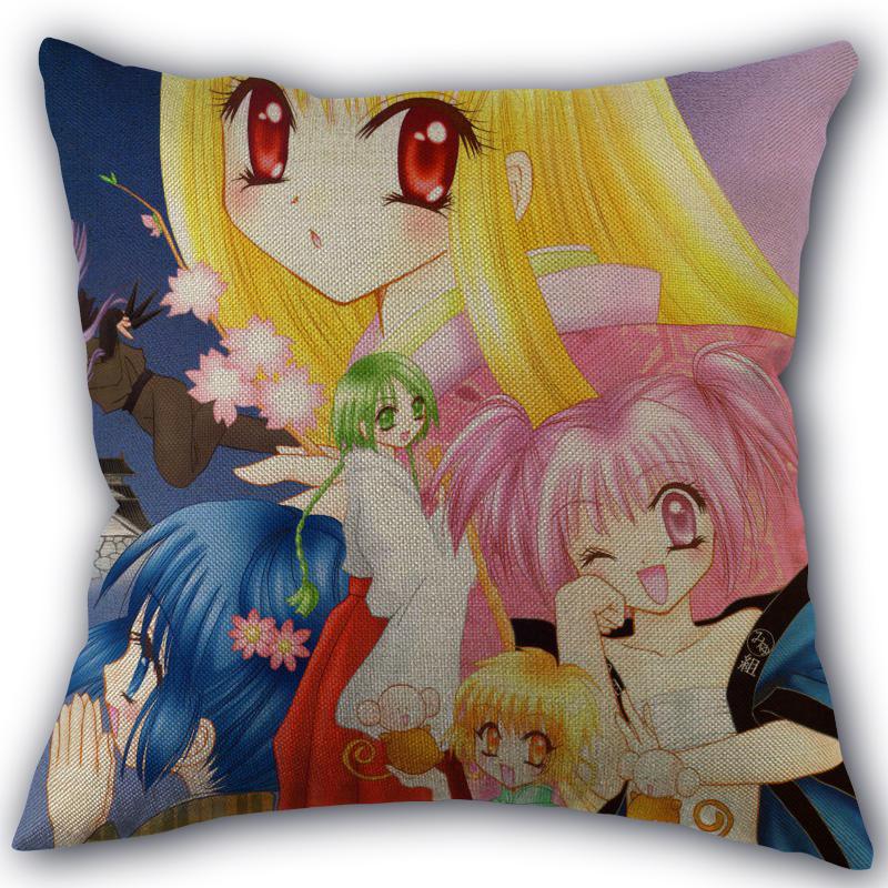 

Custom Tokyo.Mew.Mew Anime Pillowcase Linen Cotton Fabric Pillowcases Wedding Pillow Cover Home Decorative size 45x45cm one side Pillow Case