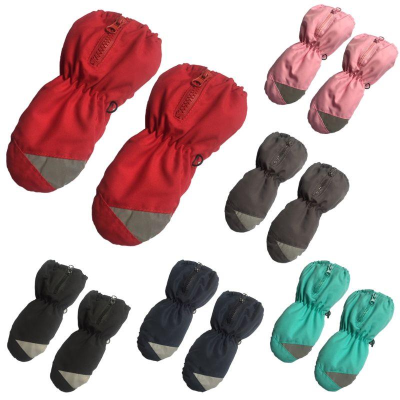 

Children Ski Gloves Kids Boys Girls Anti-slip Winter Warm Windproof Snow Snowboard Outdoor Riding Long-sleeved Mitten, Black