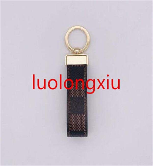 

Fashion key chain car key chain handmade leather key chain men women bag pendant with box, Slivery;golden