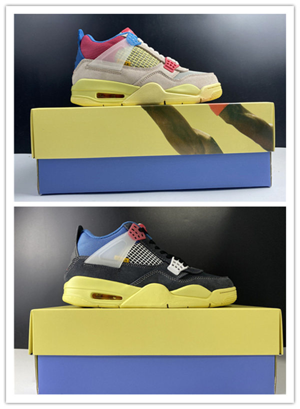 

New 4 IV union black low Men Basketball Shoes male 4s sneakers sports outdoor trainers with box top quality SIZE 7-13