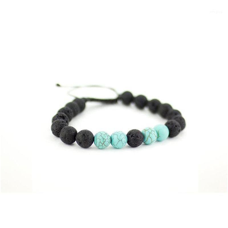 

Charm Bracelets BLUESTAR 2021 Fashion Men Bracelet Classic Tiger Eye And Lava Stone Beads Black Jewelry Gift Accessories1