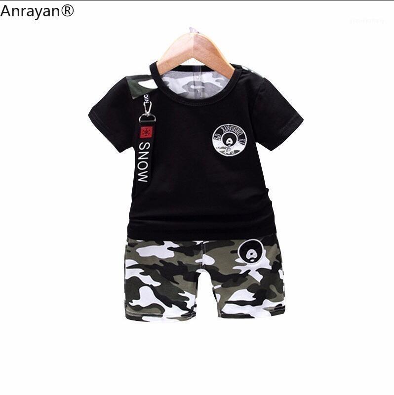 

New Summer Casual Camouflage Newborn Baby Boy Toddler Clothes Set T Shirt Tops Pants Camouflage Cotton Kids Outfits Clothing1, Black