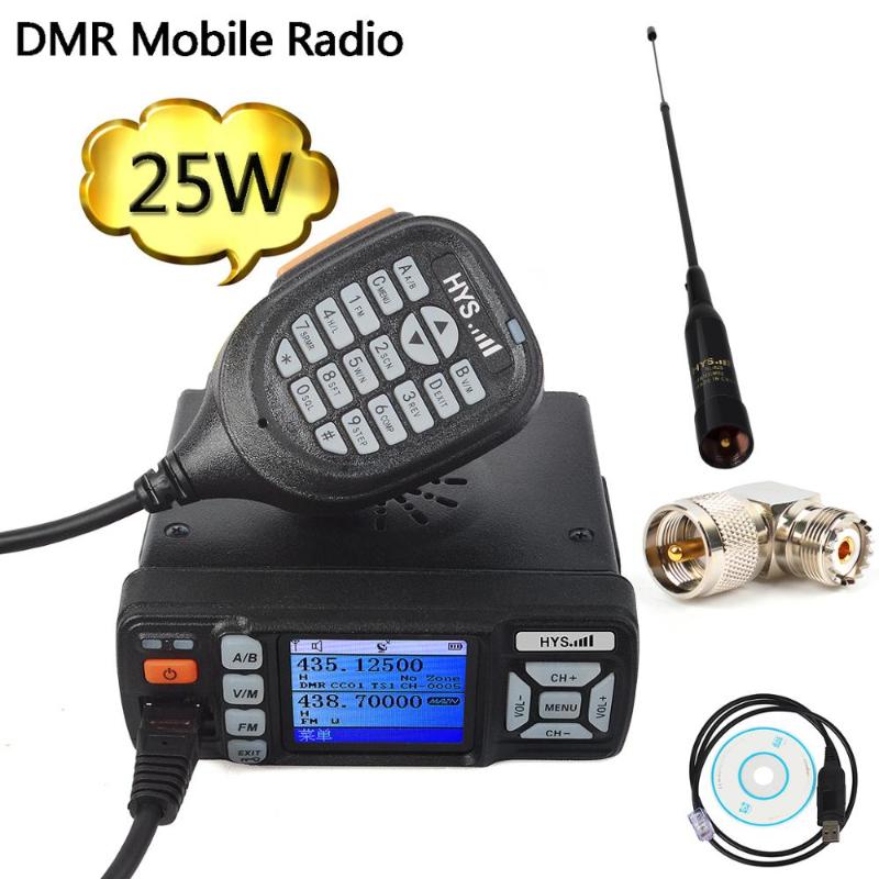 

DMR Digital Car Mobile Radio 10km Walkie Talkie 25W VHF UHF GPS Dual Band Ham Amateur Radio Transceiver