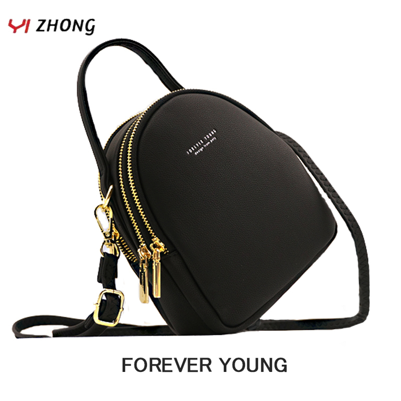 

YIZHONG Leather Mini Backpacks Purse for Women Ladies Bookbag MultiFunction Luxury Shoulder Bag Small School Backpack Mochila Q1113