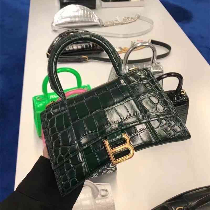

Top Designer Quality Handbags Italy Luxurys Bags Counter Women's Bag Alligator Embossed Hourglass Hand Xs One Shoulder Messenger, One size