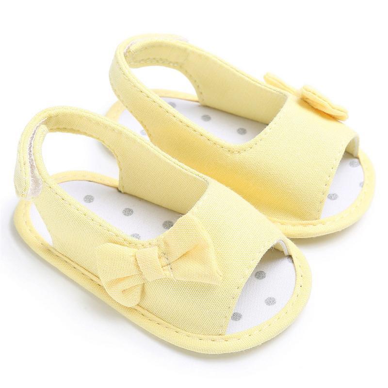 

Baby Girl Summer Bowknot Sandals Summer Footwear Infant Shoes For Baby Bowknot Anti-slip Bebes Crib Prewalker Shoes Toddler, White