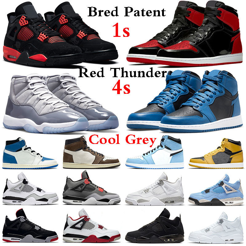 

Jardons 1 Bred Patent High Basketball Shoes 4 Men Women 11 Cool Grey Dark Marina Zapatos de baloncesto Blue University Red Thunder Infrared Black Cat White Size EU36-47, #22 pine green