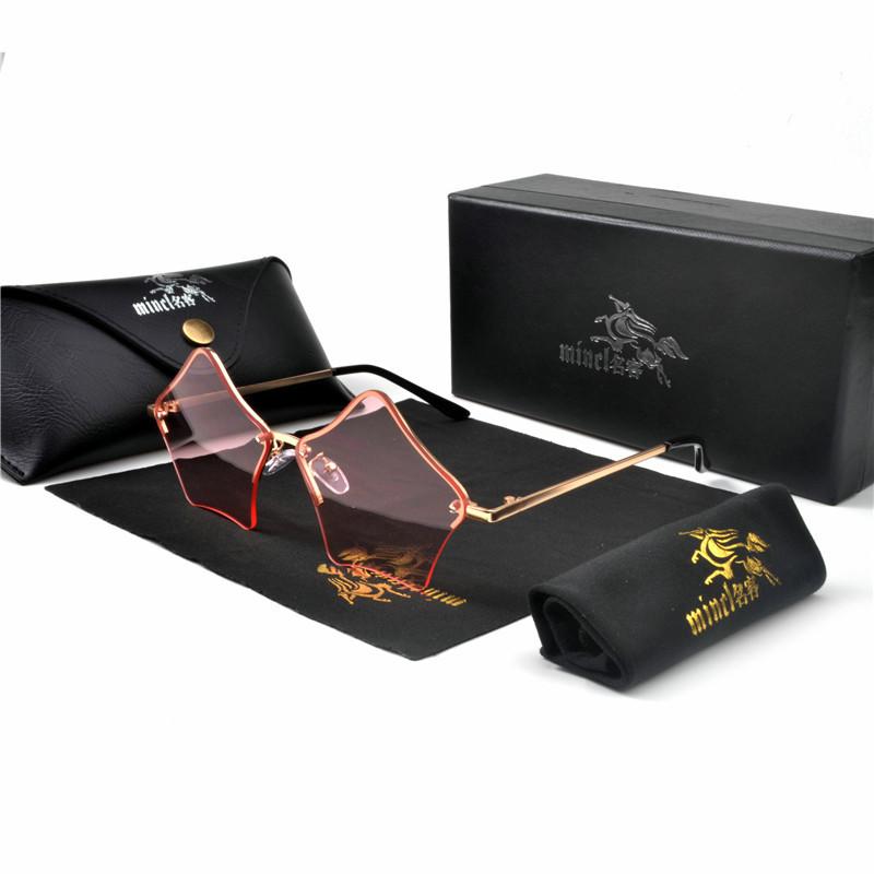 

Design little stars Sunglasses Hollow Geometric Sun Glasses Women Men Brand Designer UV400 Personality Creative Metal Frame FML